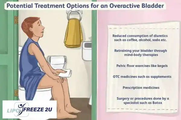 image of woman on toilet because of an overactive bladder Hertfordshire